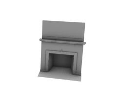 modern designed fireplace 3d model .3dm format