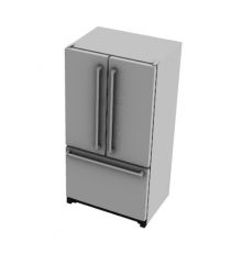 three door fridge designed 3d model .3dm format
