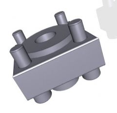 Hydraulic square flanges solidworks file