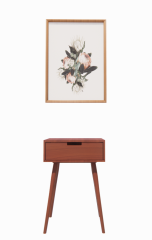 Wooden side table with hanging picture revit family