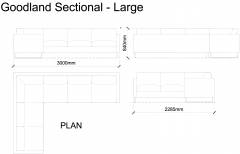 AutoCAD download Goodland Sectional-Large DWG Drawing