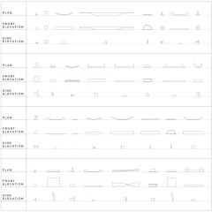 Kitchen handles CAD collection dwg