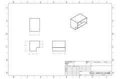HVAC vertical corner Solidworks drawing 