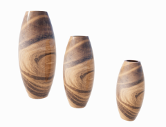 Decorative wooden vase set revit family