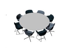Circular meeting table design 3d model .3dm format