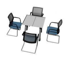 Small designed meeting table 3d model .3dm format