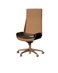 seminar chair with tall back support 3d model .3dm format