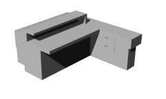Innovative designed reception desk 3d model .3dm format