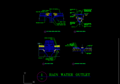 RAIN WATER OUTLET INSTALLATION DETAILS DWG FILE