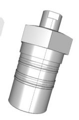 Threaded-Cartridge Work Supports Autocad 3d file