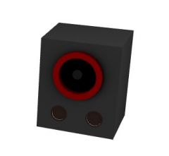 handy small sized modern speaker 3d model .3dm format