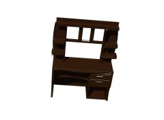 Small study table designed with shelves 3d model .3dm format