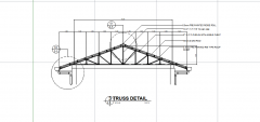 AutoCAD download Truss Detailed Elevation DWG Drawing