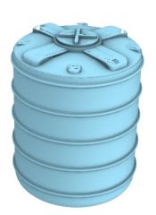blue water tank placement 3d model .3dm format