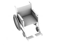 Wheel chair modern design with leg rest 3d model .3dm format