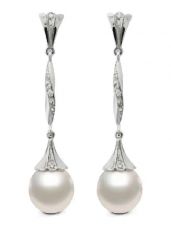 white pearl earrings dwg drawing