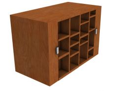 Wooden large designed wardrobe 3d model .3dm format