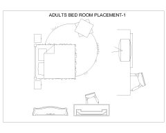 Free AutoCAD Drawing of Adults Bedroom Placement_1