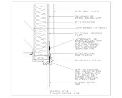 Free AutoCAD 2D Editable Drawings for Building Wrap Flanged Window Head- 1