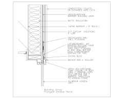 Free AutoCAD 2D Editable Drawings for Building Wrap Flanged Window Head- 3