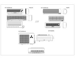 Free AutoCAD 2D Editable Drawings for Air Conditioners - ASAAS 04