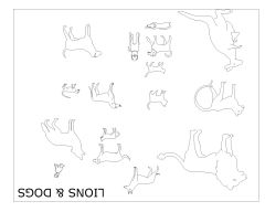 Free AutoCAD 2D Editable Drawings for ANIMALS - Lions, Dogs, Goats, Sheeps, Blocks