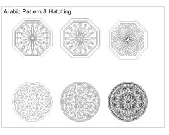 Free AutoCAD 2D Editable Drawings for Arabic Pattern & Hatching-002