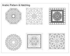 Free AutoCAD 2D Editable Drawings for Arabic Pattern & Hatching-003
