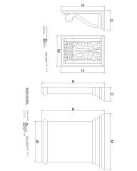 Free AutoCAD 2D Editable Drawings for Stone Parapet Design - 2