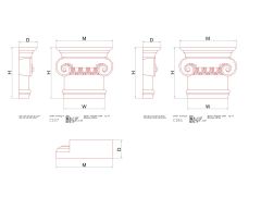 Free AutoCAD 2D Editable Drawings for Stone Parapet Design - 3