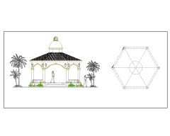 Free AutoCAD 2D Editable Drawings for Canopies Design for Parks & Open Area_ 2