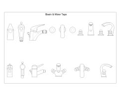 Free AutoCAD Drawings for Basin & mixer Taps 002