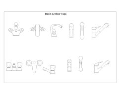Free AutoCAD Drawings for Basin & mixer Taps 004