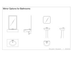Free “AutoCAD drawings for Bathroom Mirrors 02”