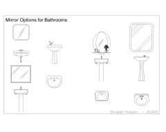 Free “AutoCAD drawings for Bathroom Mirrors 03”