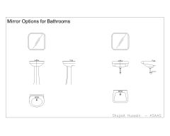 Free “AutoCAD drawings for Bathroom Mirrors 06”