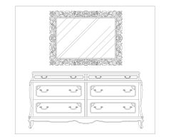 Free AutoCAD 2D Editable Drawings for Bookcases & Dressers_ 5