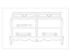 Free AutoCAD 2D Editable Drawings for Bookcases & Dressers_ 8