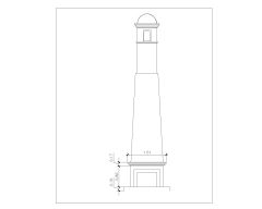 Free AutoCAD 2D Drawing Brick Menufecturing Chimney Elevation- (8)