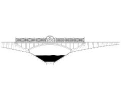 Free AutoCAD Editable Drawing for Bridge Long Side Elevation view - 1