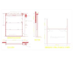 Free AutoCAD 2D Editable Drawings for Bullet Resistant Multi Leaf Overhead Door