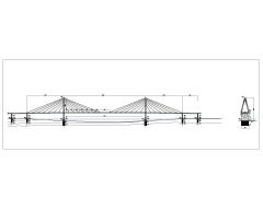 Free AutoCAD Drawing of Cable Stayed Bridges OP_ 2