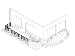 Free Editable Drawings for CANTILEVER AREA 3D VIEW - 4
