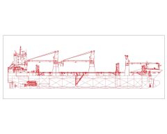 Free AutoCAD 2D Editable Drawings for Cargo Ship - 1