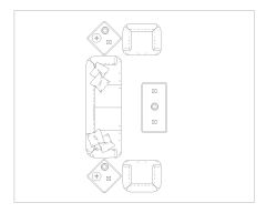 Free AutoCAD 2D Editable Drawings for Complete Sofa Set with Tables for Lounge & Dining_13
