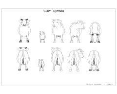 Free Drawing of Cow Symbols-3 for AutoCAD