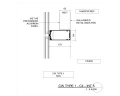 Free AutoCAD 2D Editable Drawings for Curtain Wall and Window Schedule Type 1 C-4