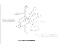 Free AutoCAD 2D Drawings for Curtain Wall Bridging & Bracing with Technical Details - 18