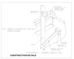 Free AutoCAD 2D Drawings for Curtain Wall Bridging & Bracing with Technical Details - 23