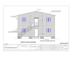 Free AuotCAD 2D drawing for Double Stacked Containerized (Containerized) Building Side View